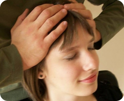 Girl getting a massage